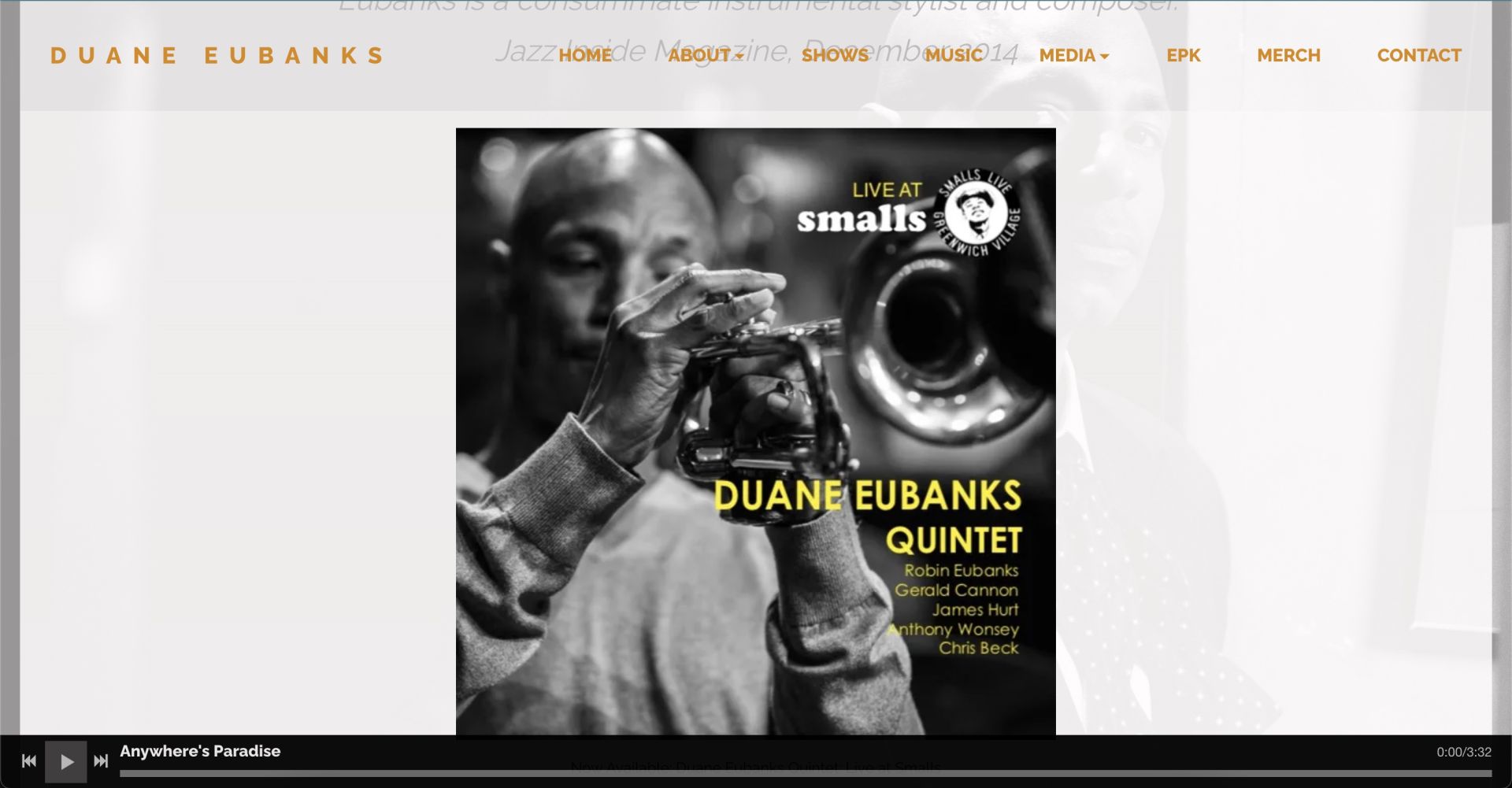 Bandzoogle instrumentalist website template