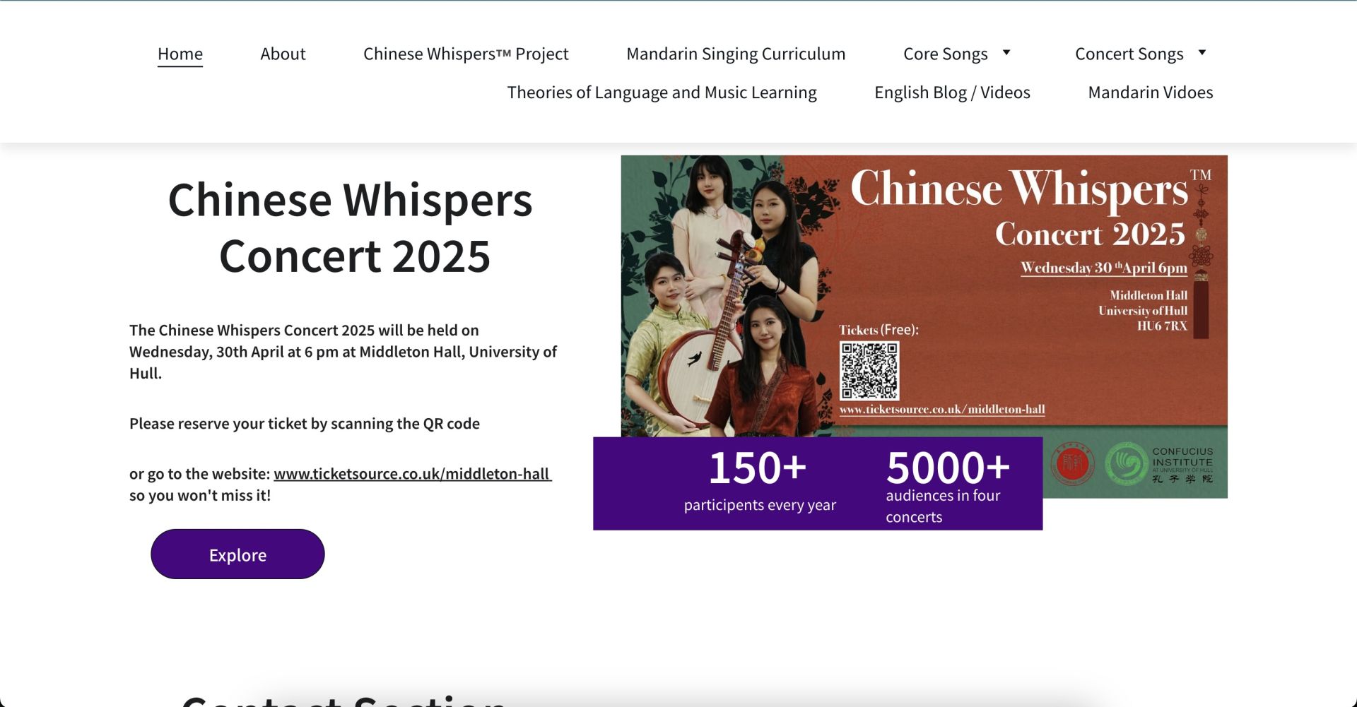Hostinger Band Website Example