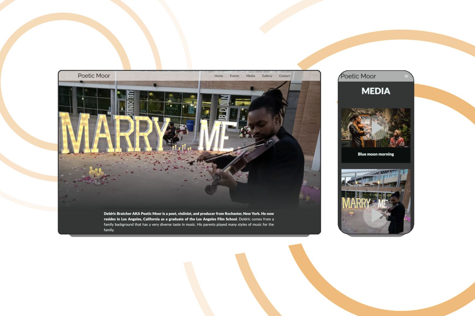website design for poetic moor inc