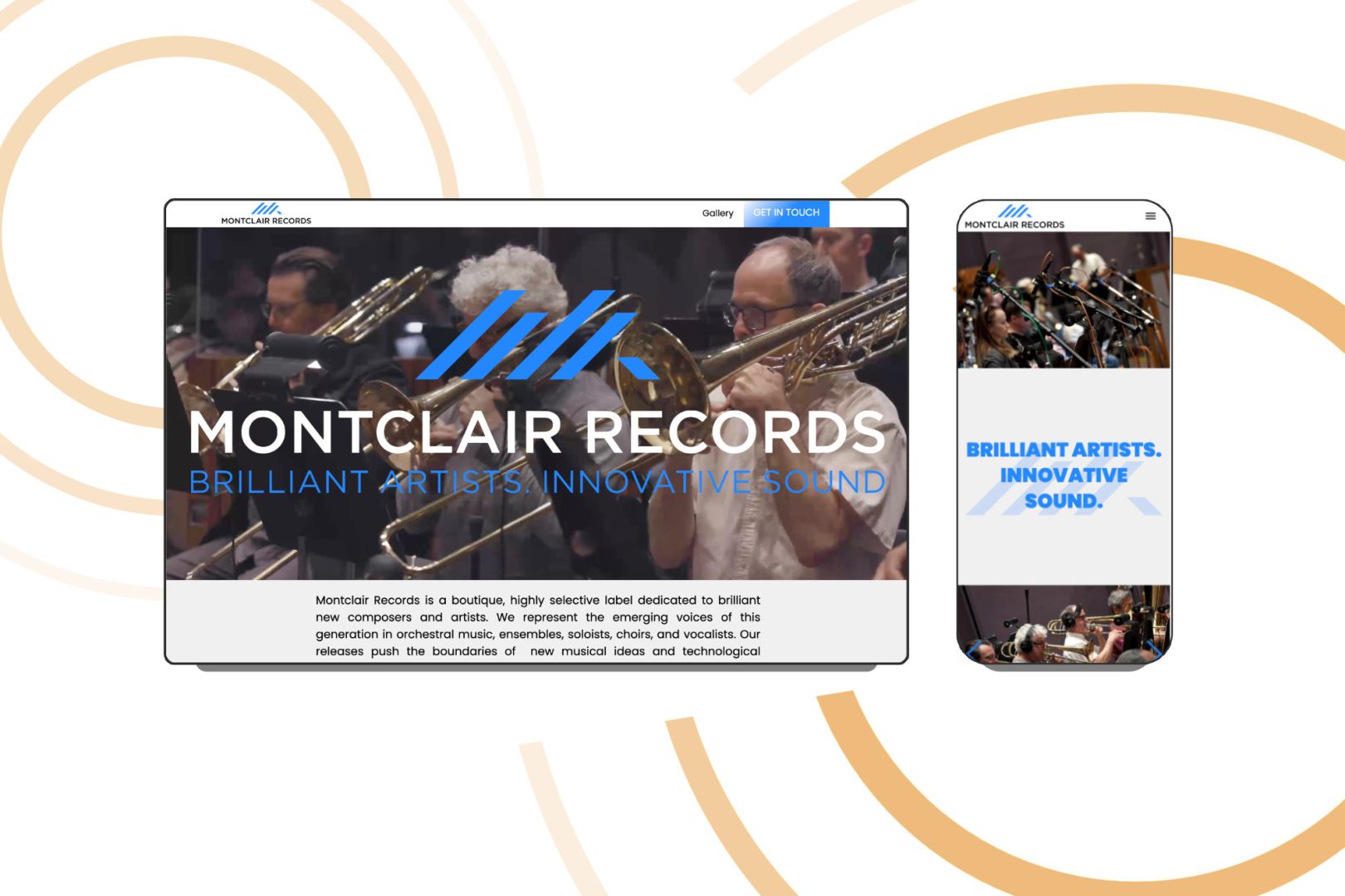 Creation of a record label website design