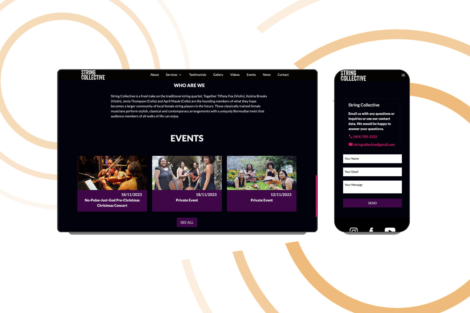 Creating a Custom Website Design for a String Ensemble: Case Study