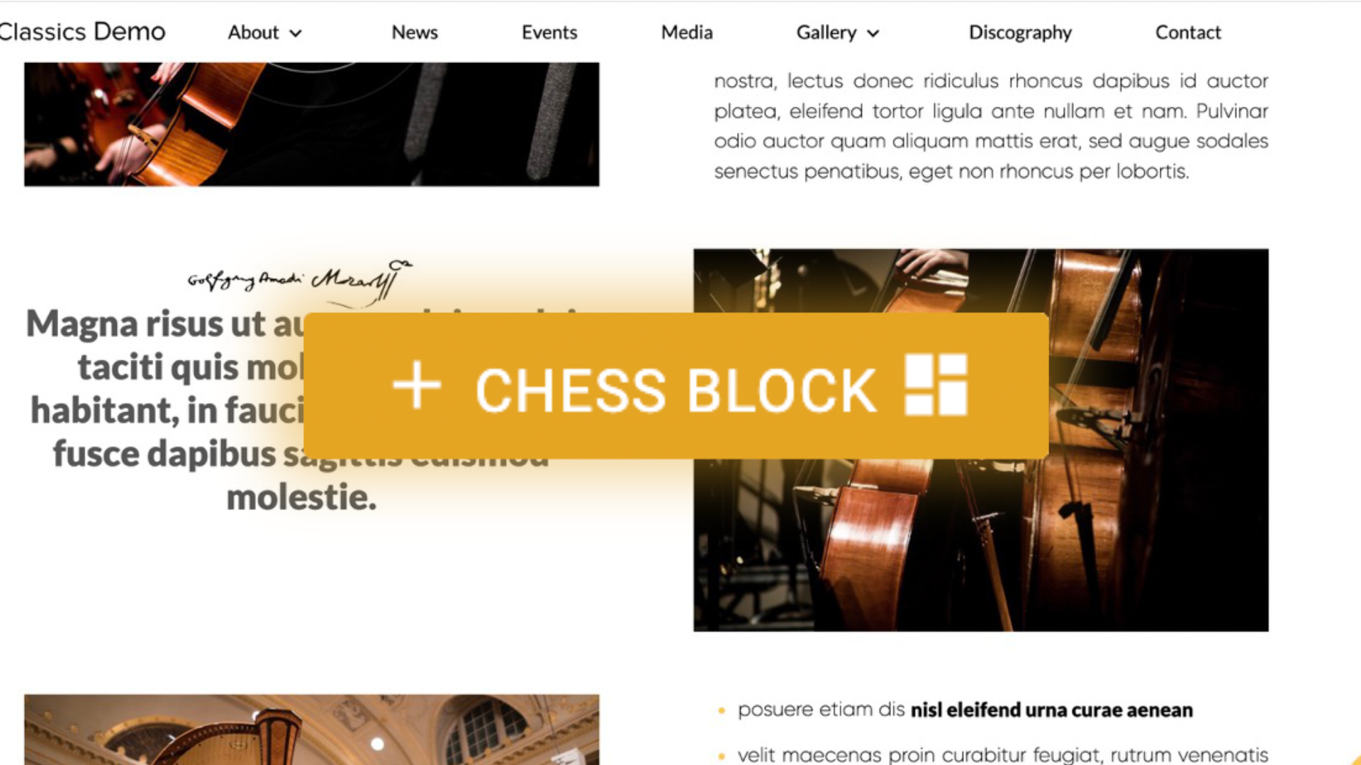 custom page chess block
