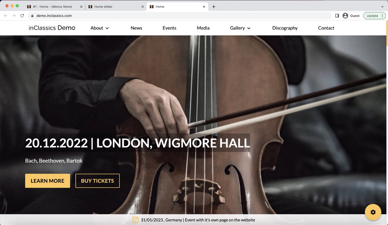 homepage management