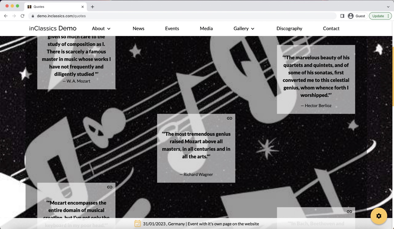 quotes page management